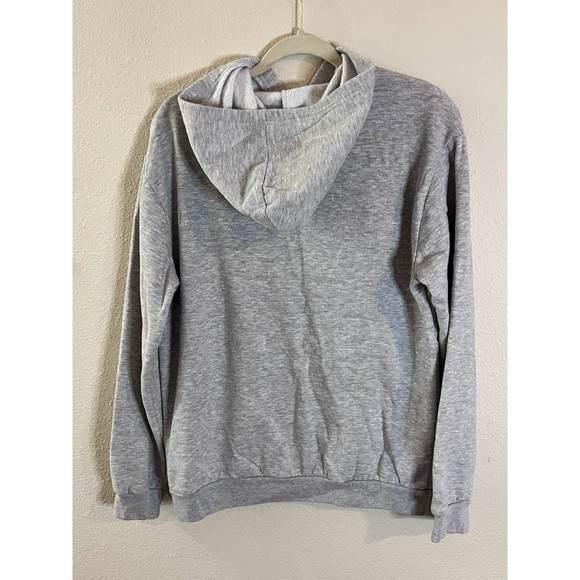 Disney Minnie Mouse Sweater Womens XL Gray Embroidered Flowers Hoodie - Picture 6 of 6